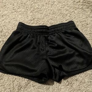 Black mesh shorts